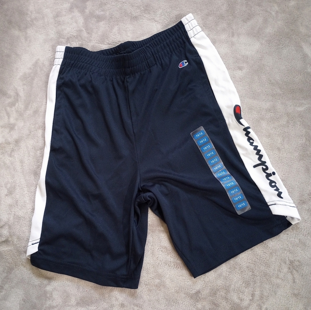 Boys Champion Logo Stripe Basketball Short Athletic Short 10 12 NWOT